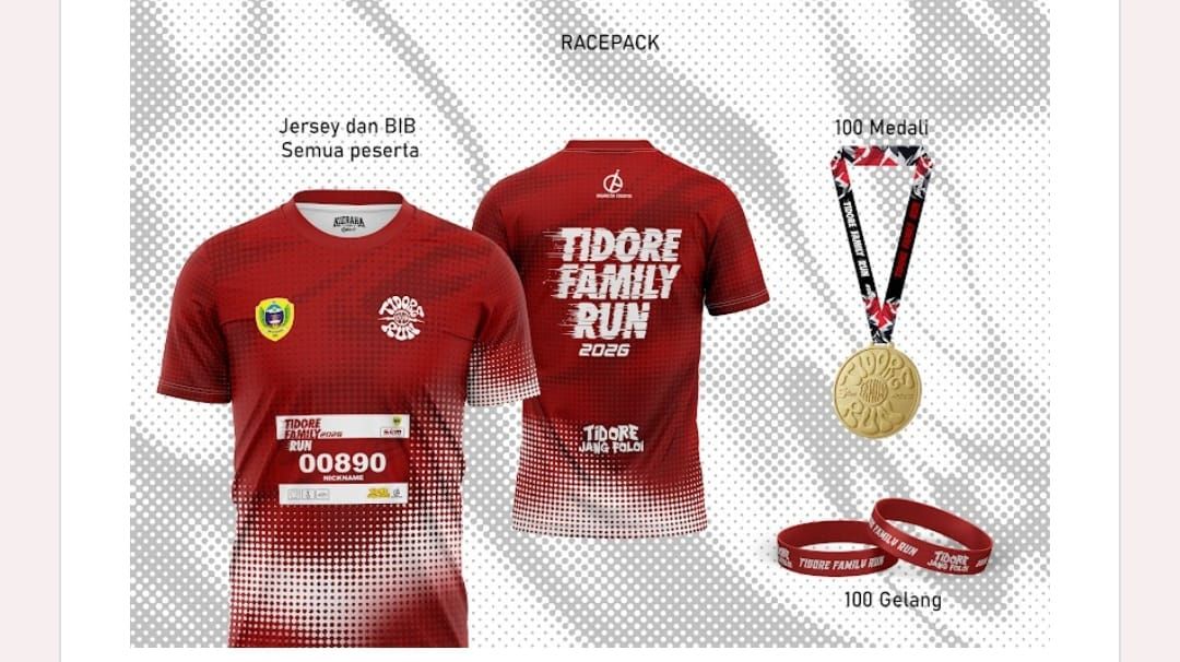 500 peserta siap banjiri Tidore Family Run 2026.