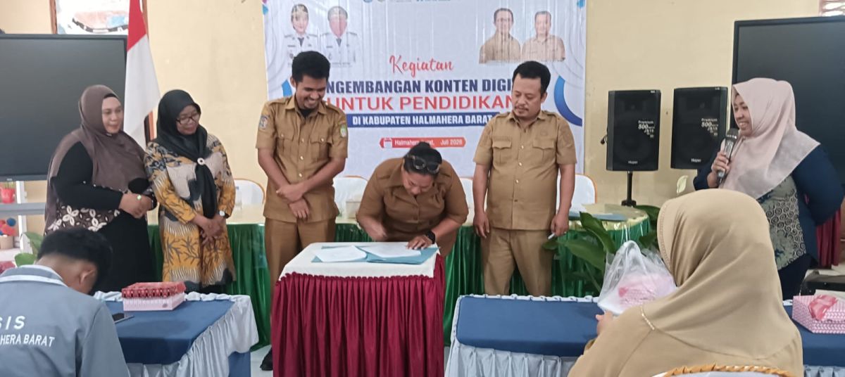 Dikbud Maluku Utara Gelar Pengembangan Konten Digital untuk Pendidikan di Halmahera Barat.